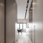 现代简约衣柜整体卧室衣帽间轻奢一门到顶衣柜定制
