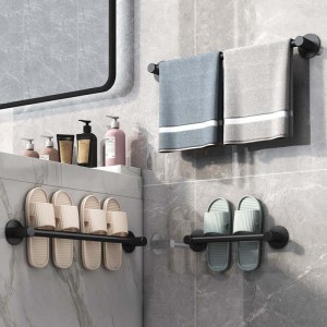 浴室免打孔拖鞋架卫生间拖鞋沥水架厕所拖鞋架子收纳