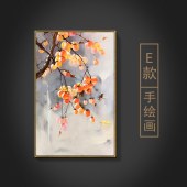欧式装饰画柿子事事如意现代风格中式风格玄关走廊挂画