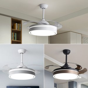 现代北欧客厅隐形风扇灯 变频调光吸顶led电扇灯简约吊扇顶灯卧室