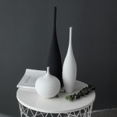北欧简约陶瓷花瓶摆件 现代极简家居装饰品