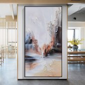纯手绘油画现代简约客厅走廊过道玄关挂画沙发背景墙壁画
