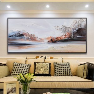 纯手绘油画现代简约客厅走廊过道玄关挂画沙发背景墙壁画