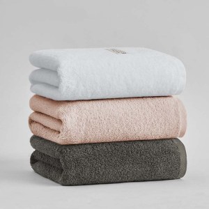 纯色简约全棉浴巾 浴室成人精梭棉浴巾