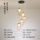 新中式吊灯中式别墅餐厅吊灯旋楼梯间灯饰