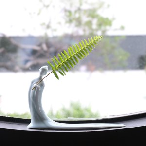 古风简约陶瓷饰品摆件 仕女檀香供茶道沉香线香插香座