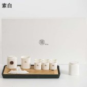 中式干泡茶具套装 家用简约茶杯茶叶罐套组功夫茶具