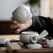 纯色简约陶瓷茶叶罐 手工迷你茶罐