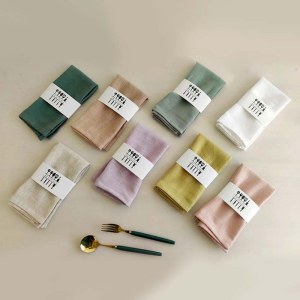 简约纯色餐巾 素色茶巾布软装布艺餐巾