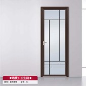 现代简约浴室门 窄边框铝合金平开门 洗手间门隔断门中空钢化玻璃门