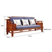 刺猬紫檀新中式红木沙发 新中式简约客厅沙发套件