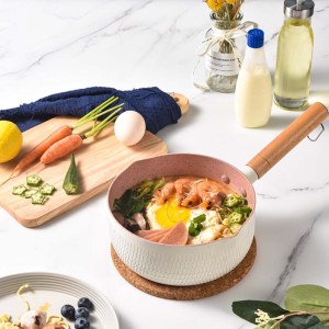 麦饭石雪平锅不粘锅 家用辅食锅婴儿用奶锅电磁炉燃气灶通用锅