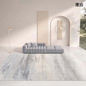 简约抽象仿羊绒地毯 客厅卧室装饰地毯