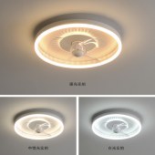 现代简约风扇吸顶灯 餐厅卧室书房超薄吊扇一体全光谱吸顶灯