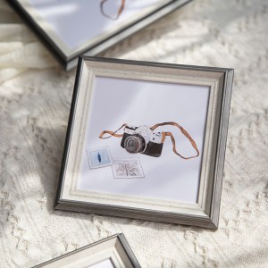 北欧风格正方形相框 简约树脂相框摆台挂墙相框