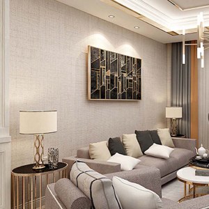 现代简约彩麻墙布 十字麻素色墙布