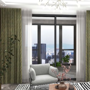 轻奢小肌理高精密提花色织窗帘 现代卧室客厅阳台成品窗帘