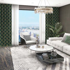 欧式高档雪尼尔提花窗帘 简欧复古窗帘