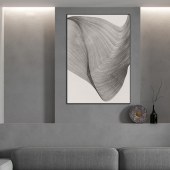 北欧风格装饰画 黑白线条工业风玄关挂画现代装饰落地画
