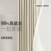 雪尼尔牛奶绒窗帘 现代简约质感布艺成品帘