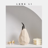苹果雪梨陶瓷摆件现代简约家居装饰品