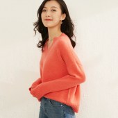 冬季新款羊绒衫女式100纯羊绒V领套头宽松大码加厚打底羊毛衫毛衣