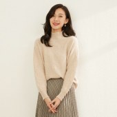冬款女式半高领贴身羊绒衫 100纯山羊绒套头长袖纯色打底衫女装毛衣