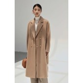 高奢山羊绒手工大衣 显瘦双面呢长款大衣女装