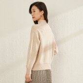 冬款女式半高领贴身羊绒衫 100纯山羊绒套头长袖纯色打底衫女装毛衣