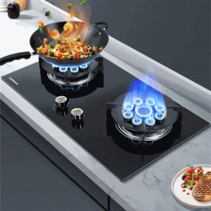 双灶嵌入式5.2KW猛火燃气灶  家用煤气灶天然气燃气灶