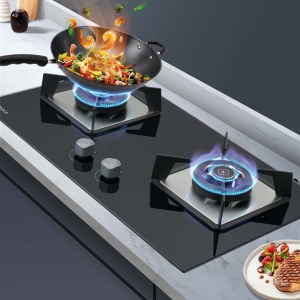 自动熄火5.0KW大火力燃气灶 家用天然气双灶煤气灶