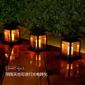 户外太阳能吊灯 庭院LED蜡烛挂灯复古桌面氛围灯