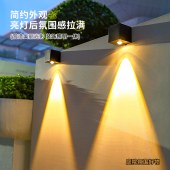 太阳能四方光形壁灯 户外花园围墙照明灯庭院氛围灯
