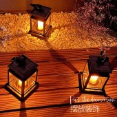 户外太阳能吊灯 庭院LED蜡烛挂灯复古桌面氛围灯
