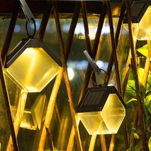 太阳能冰砖吊灯 户外装挂灯庭院光控感应氛围灯