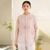 春夏新款新中式女装 苎麻复古风女士衬衣