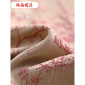 春夏新款高级感旗袍裙 皱面提花国风复古连衣裙