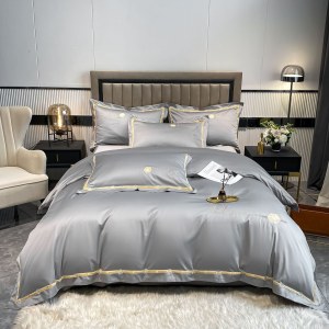 现代轻奢100S全棉四件套 四季通用简约纯棉床品套件