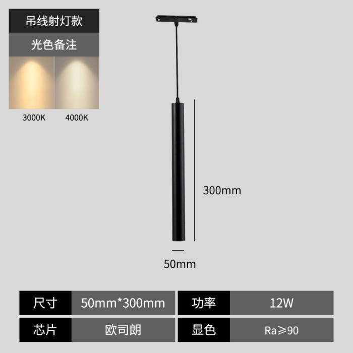 普瑞芯片95显-12W吊线灯