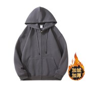 新款宽松加绒卫衣 运动美式男装开衫