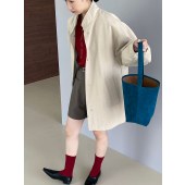 秋冬时尚简约立领女装风衣外套 中长款工装风女装上衣