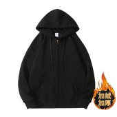 新款宽松加绒卫衣 运动美式男装开衫