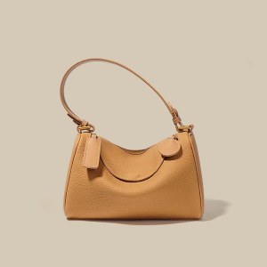 简约百搭头层牛皮枕头包斜挎包 高级感真皮质感女包