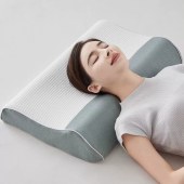 新款护颈椎助眠天然乳胶枕 成人针织牵引乳胶枕