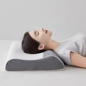 新款护颈椎助眠天然乳胶枕 成人针织牵引乳胶枕