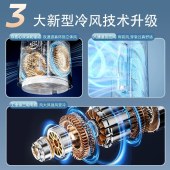 新款无叶冷风桌面风扇 家用办公迷你加湿加冰喷雾降温空调循环风扇