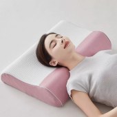 新款护颈椎助眠天然乳胶枕 成人针织牵引乳胶枕