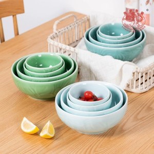 中式龙泉青瓷碗 家用陶瓷加厚防烫饭碗