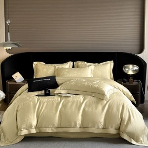 新中式莱赛尔提花四件套 简约天丝床品套件