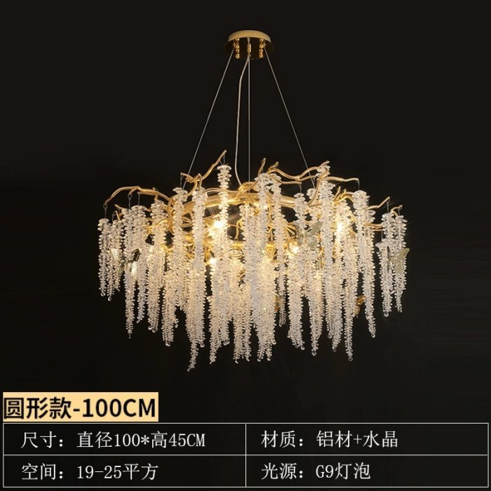 圆形1米 水晶吊灯